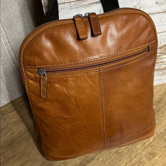 Jack Georges great shape voyager smooth leather convertible backpack pouch - Picture 4 of 11